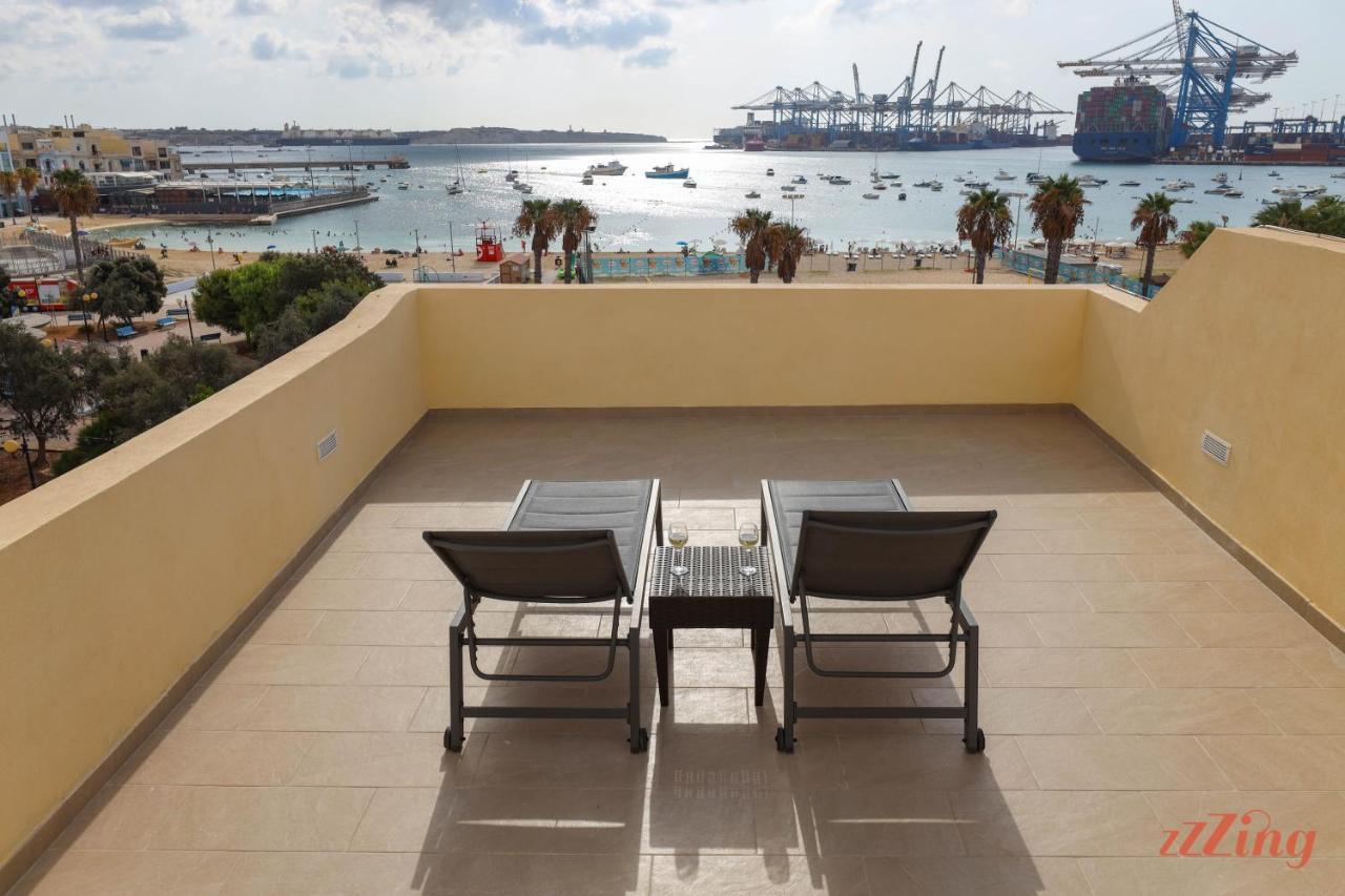 Luxurious Duplex Seafront Apt W Amazing Sea Views Birżebbuġa Dış mekan fotoğraf